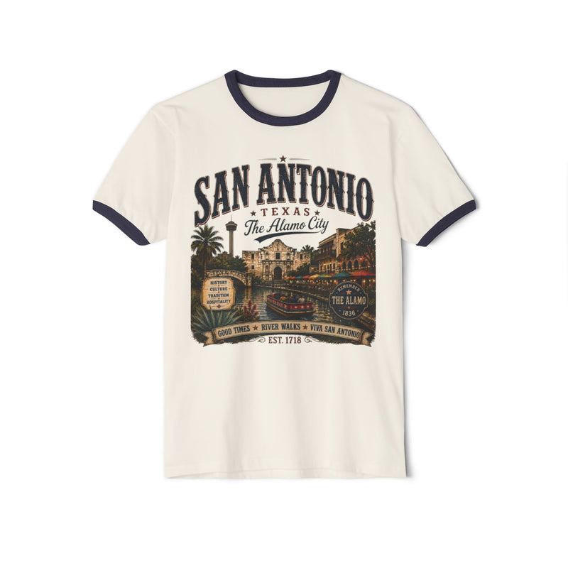 San Antonio Alamo City Ringer Shirt | Vintage Texas Tee