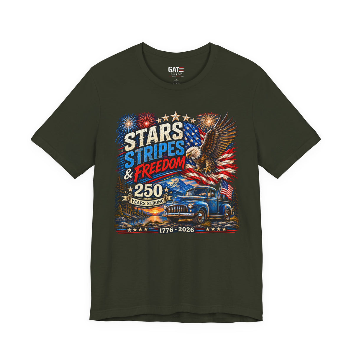 Stars Stripes & Freedom 250th Anniversary Shirt | Patriotic Tee