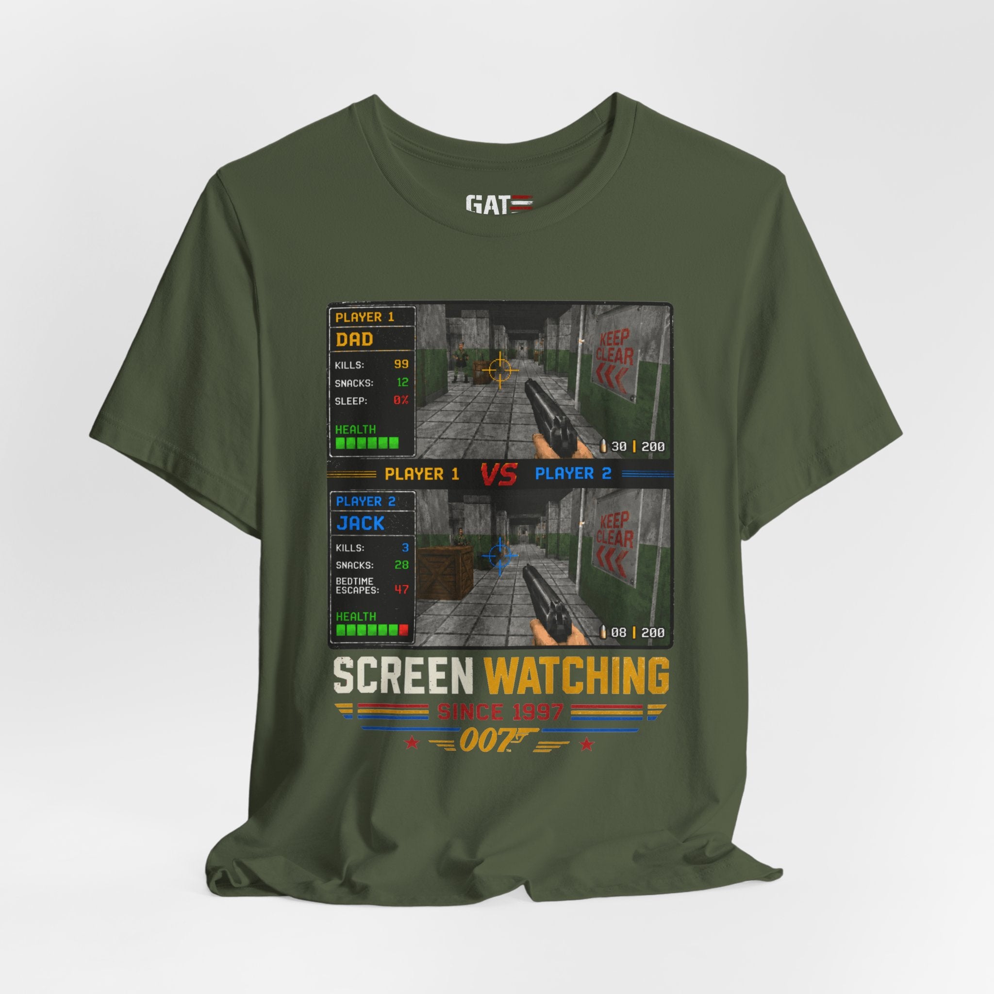 Personalized Shirt, Custom Gamer Shirt,GoldenEye 007 Shirt, Retro Gaming Shirt, N64 Gamer Gift, 90s Gaming Shirt, Father's Day Gift for Him
