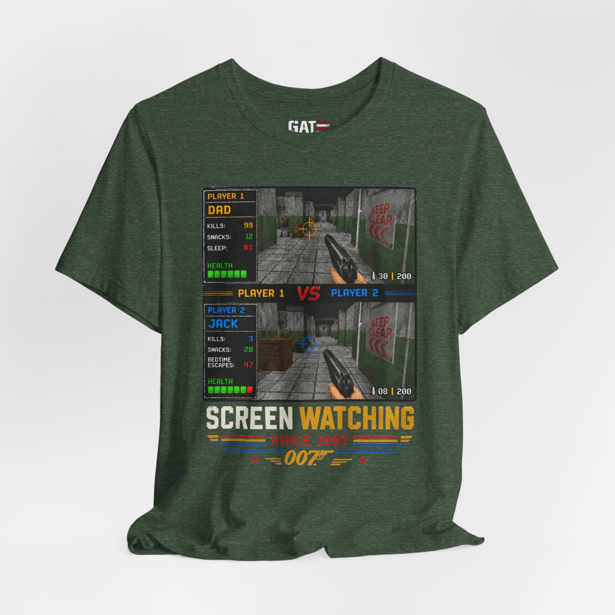 Personalized Shirt, Custom Gamer Shirt,GoldenEye 007 Shirt, Retro Gaming Shirt, N64 Gamer Gift, 90s Gaming Shirt, Father's Day Gift for Him
