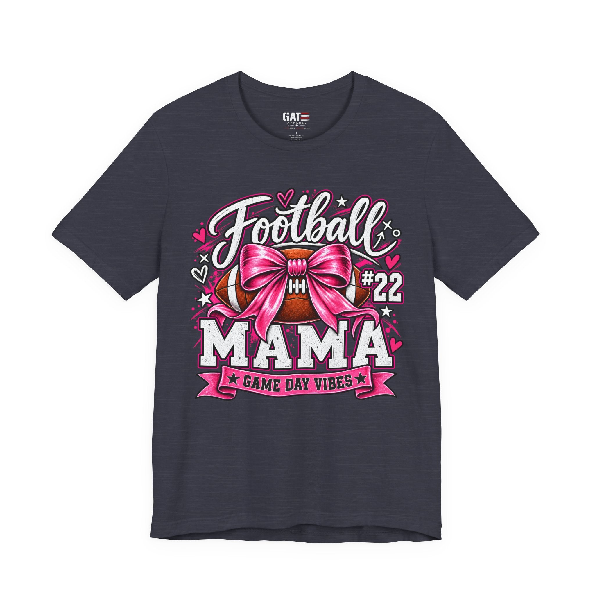 Football Mom Personalized Shirt Custom Player Name Number Helmet Game Day Tee