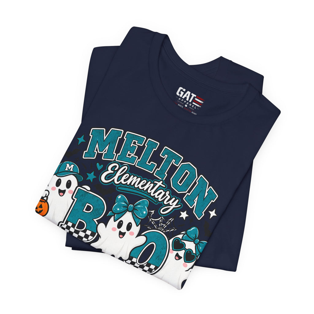 Melton Elementary Boo Crew T-Shirt — Cute Halloween Ghost School Tee