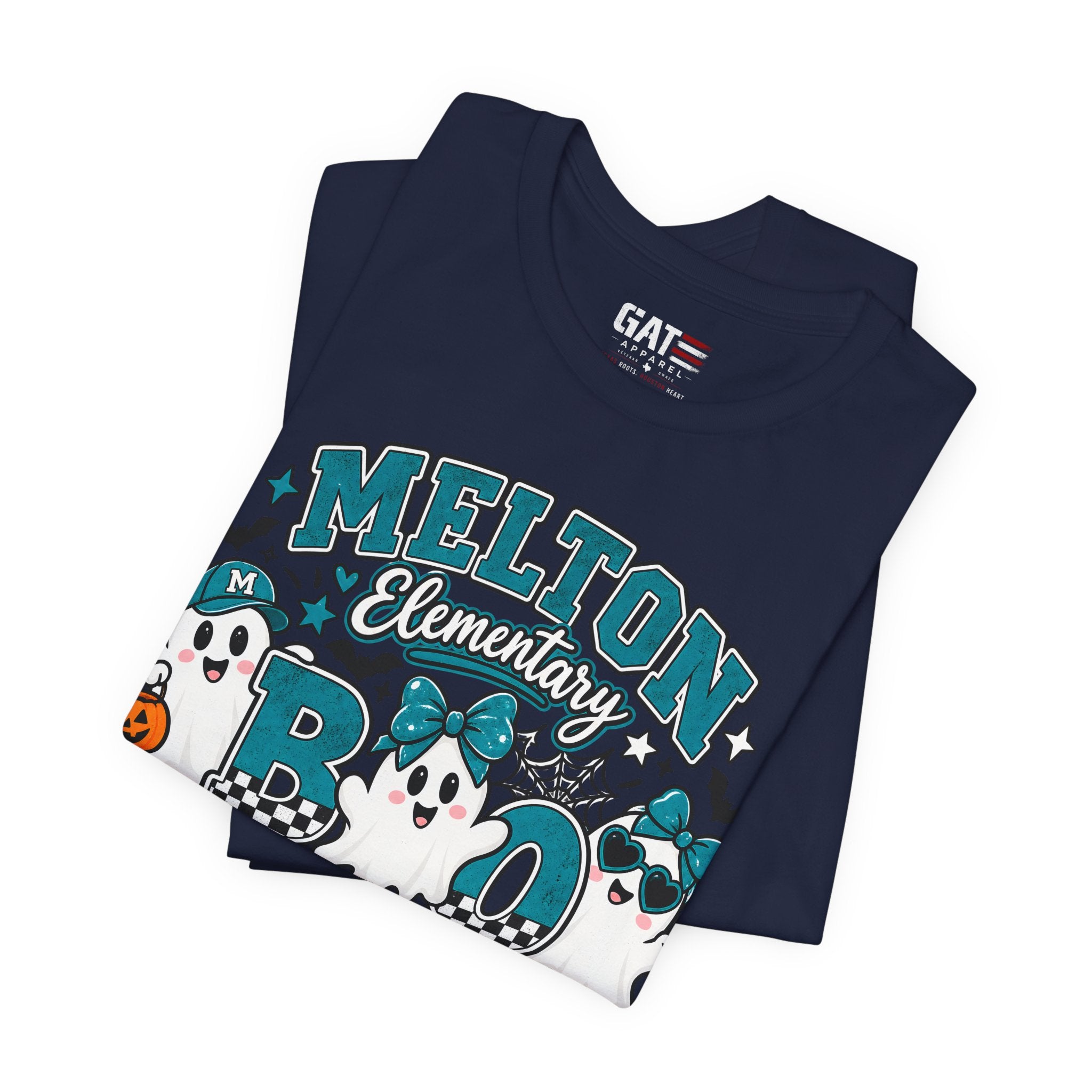 Melton Elementary Boo Crew T-Shirt — Cute Halloween Ghost School Tee