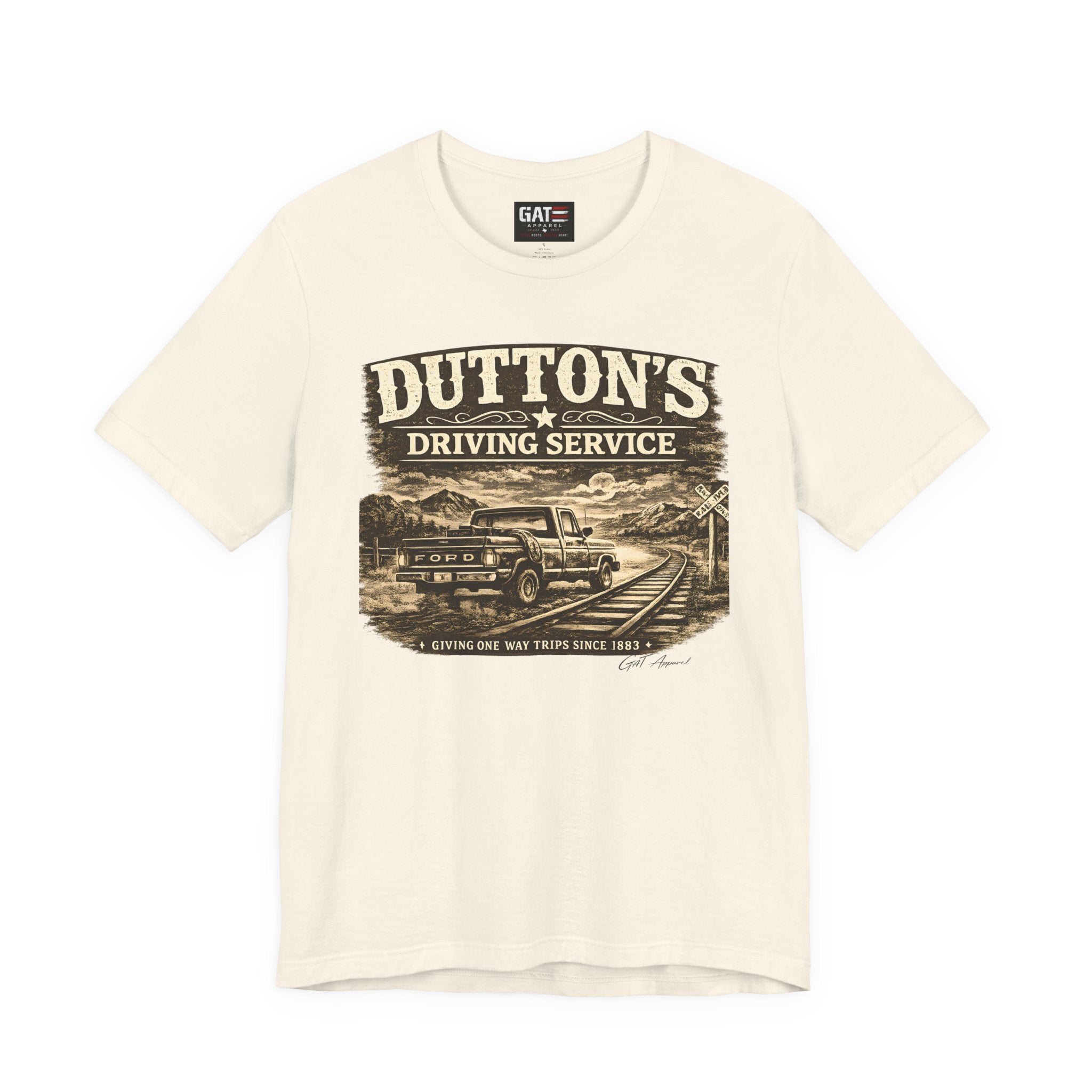 Dutton's Driving Service Shirt | Yellowstone Inspired VintageTee | Cowboy Ranch Graphic T-Shirt | Country Truck Shirt | Bella Canvas