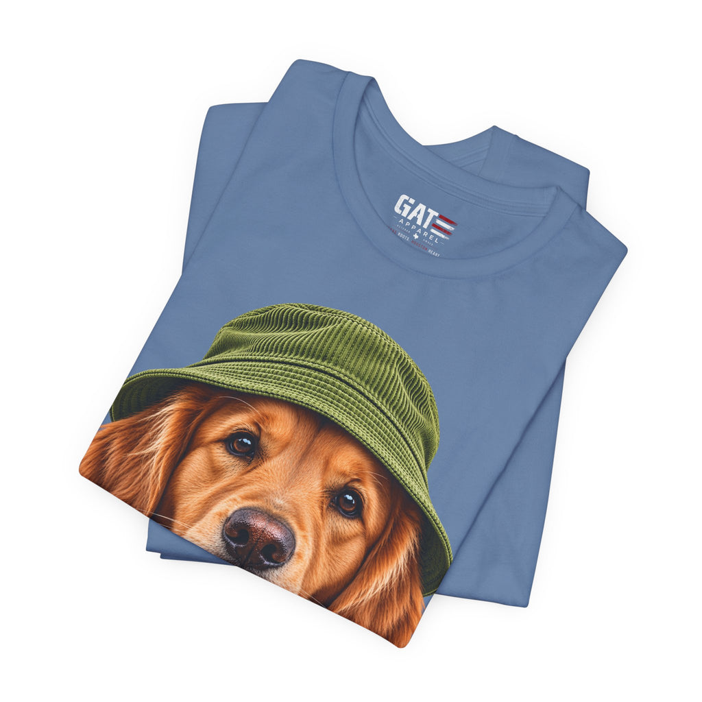 Golden retriever wearing a beanie graphic T-shirt - alternate product photo 21