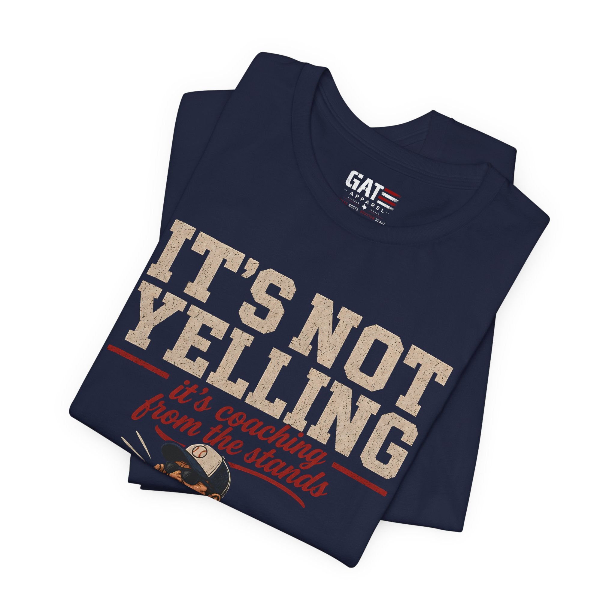 It's Not Yelling It's Coaching From The Stands Baseball Dad Shirt, Funny Baseball Dad Tee, Travel Ball Dad Gift Father's Day