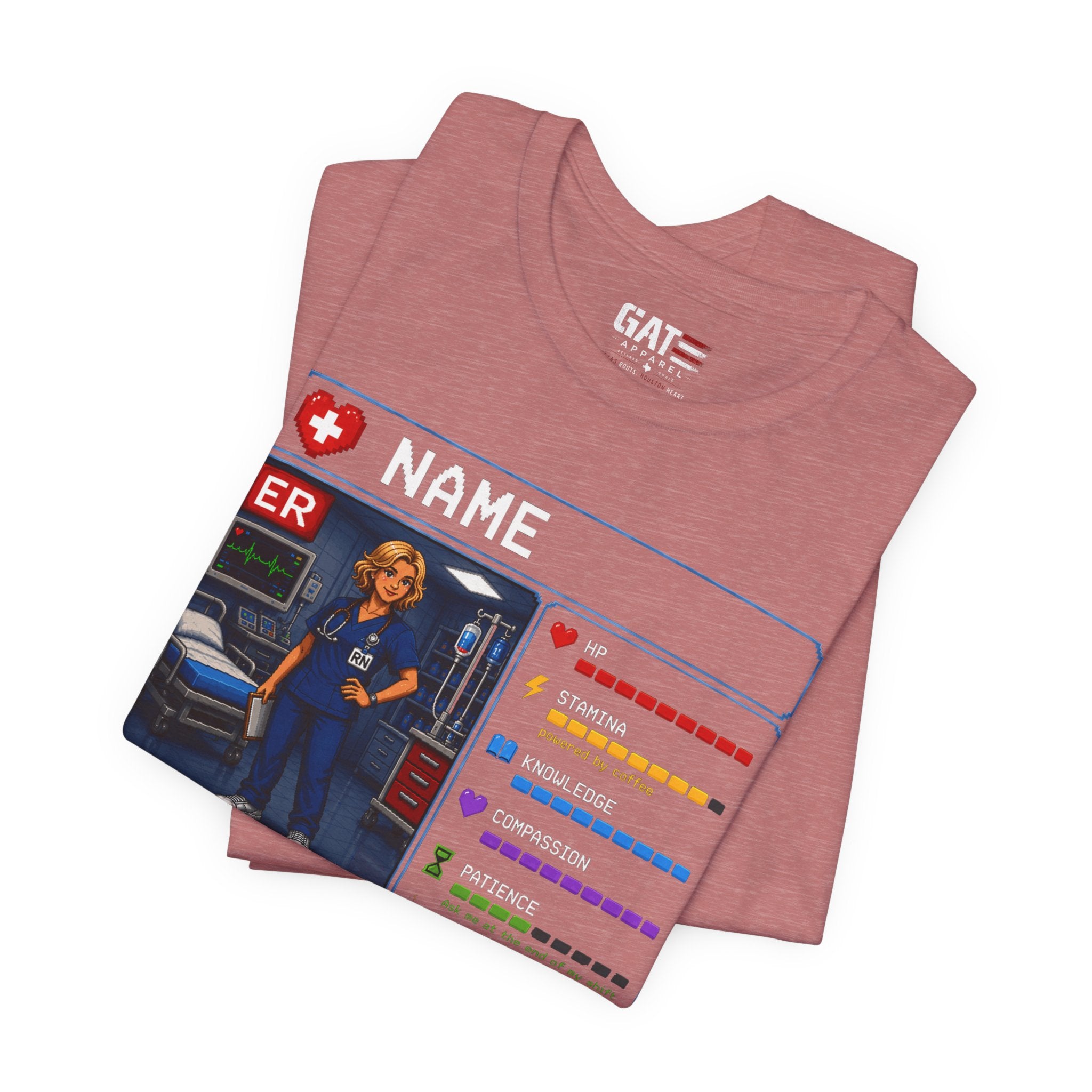 Custom ER Nurse RPG Character Shirt | Personalized Nurse Gift