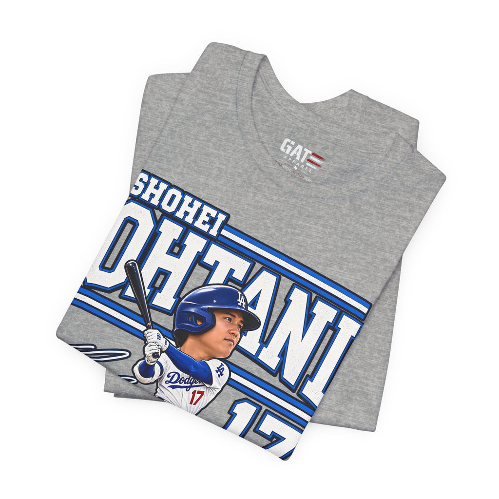 Shohei Ohtani Big Head Baseball Graphic Shirt – Los Angeles #17 Fan Tee