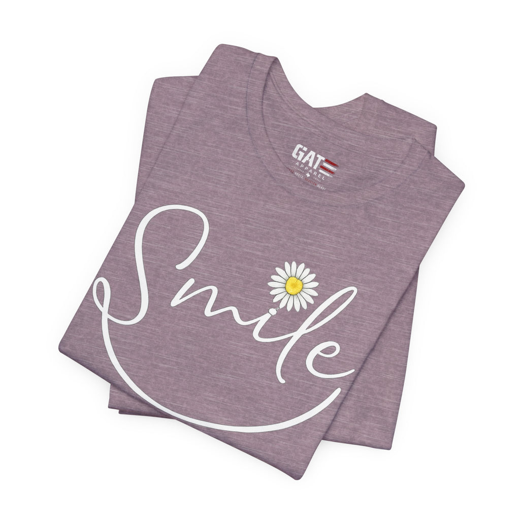 Smile Daisy Tee — Women's Floral Graphic T-Shirt