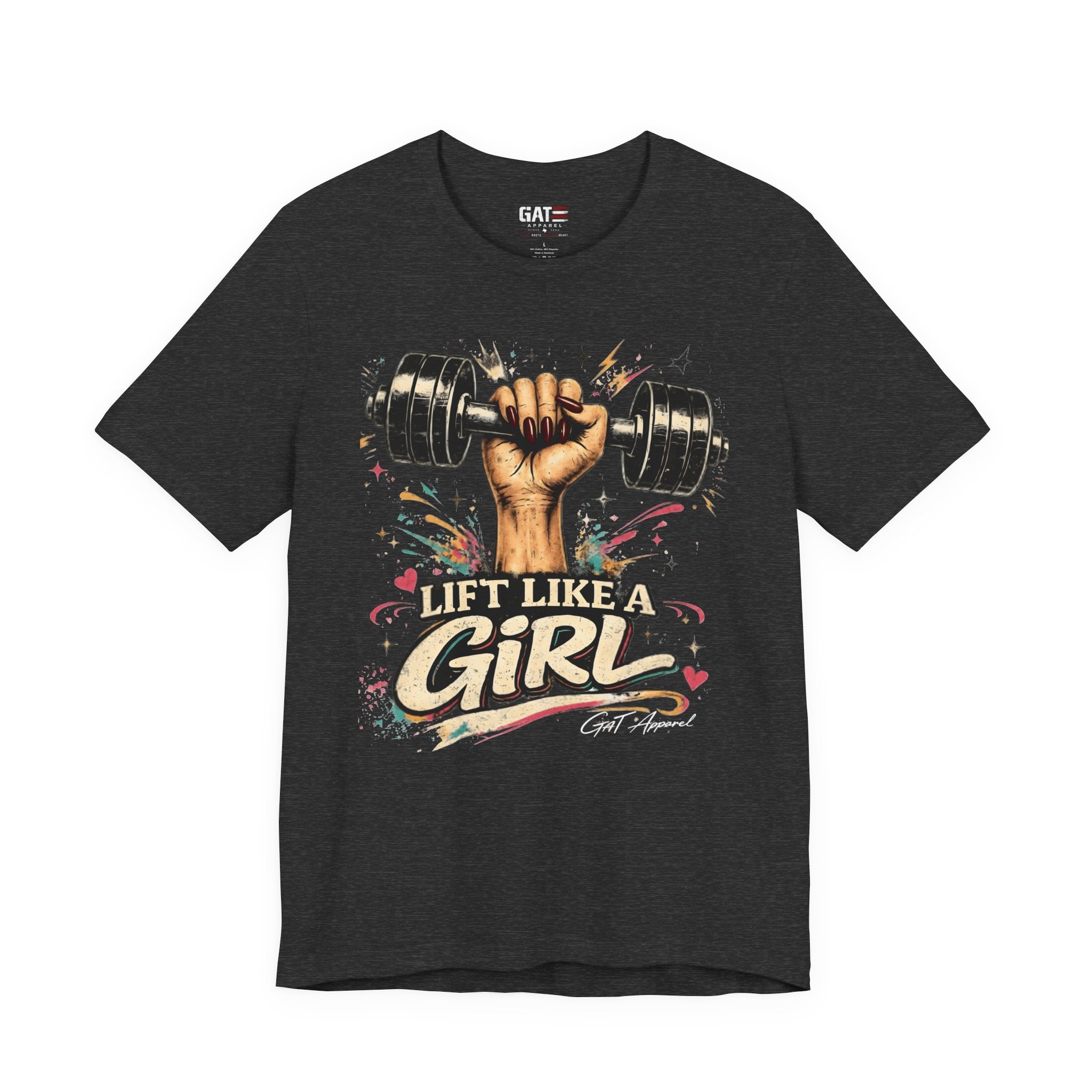 Lift Like A Girl Shirt, Women's Gym Shirt, Weightlifting Tee, Cute Fitness Shirt, Workout Gift for Women