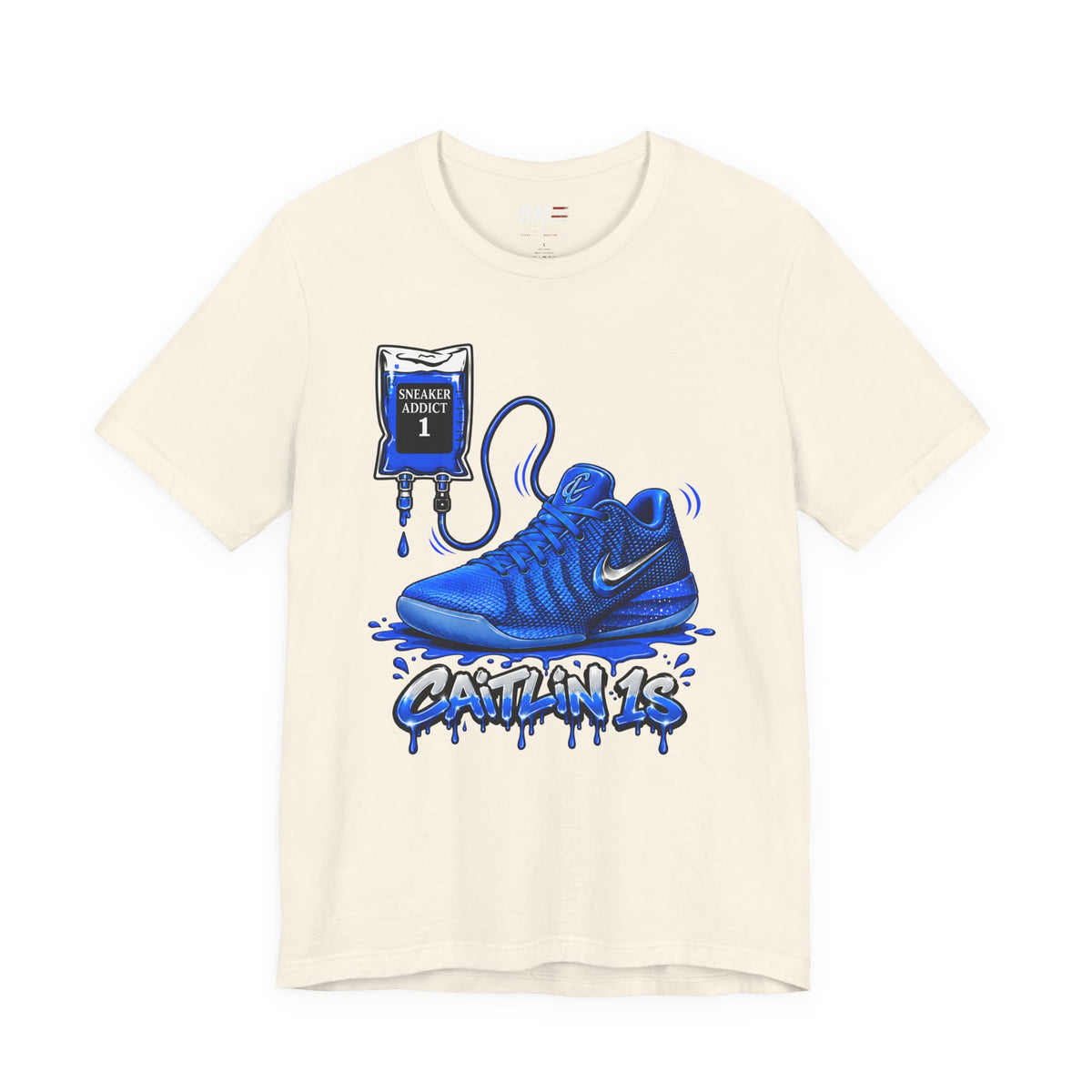Caitlin Clark Caitlin 1s Addict Blue Sneaker Shirt
