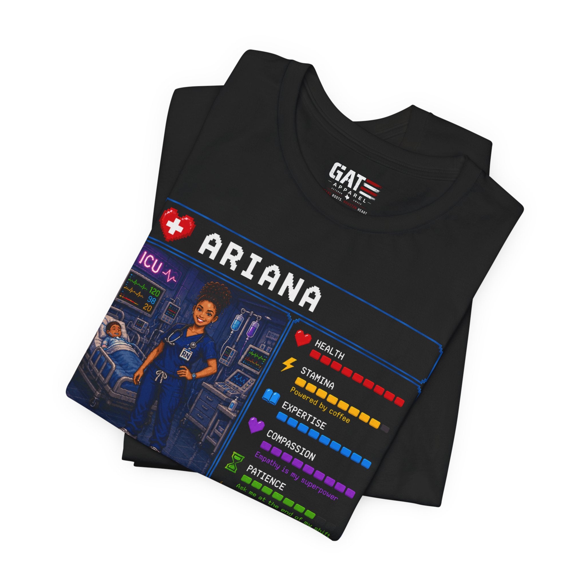 Custom ICU Nurse RPG Character Shirt | Personalized Nurse Gift