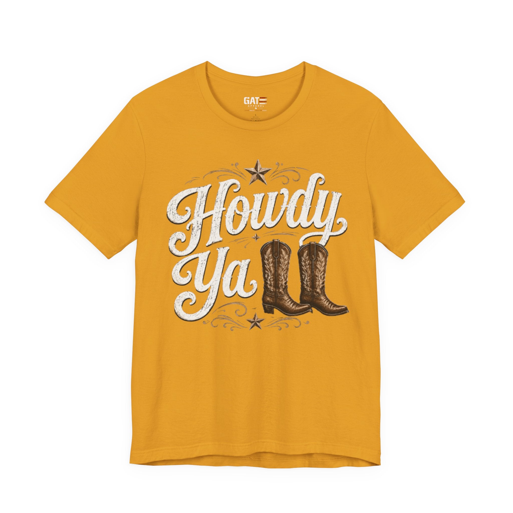 Howdy Ya Cowboy T‑Shirt – Western Boots Graphic Tee