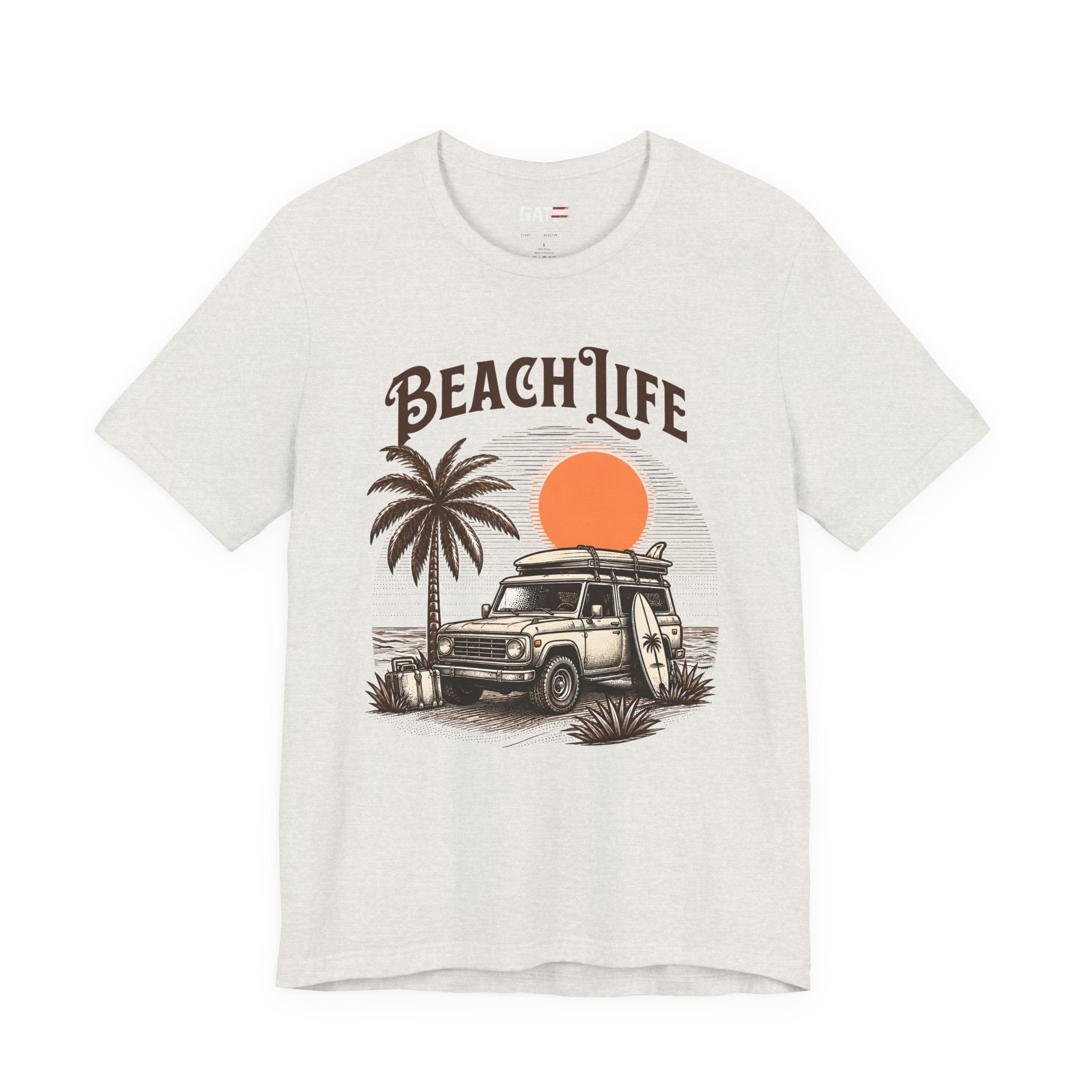 Beach Life Shirt, Retro VW Bus T Shirt, Vintage Camper Van Tee, Coastal Vacation Shirt, Summer Beach Graphic Tee, Surf Style Shirt, Van Life
