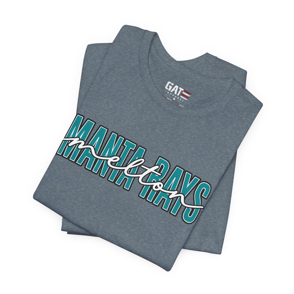 Melton Elementary Script Tee Teal