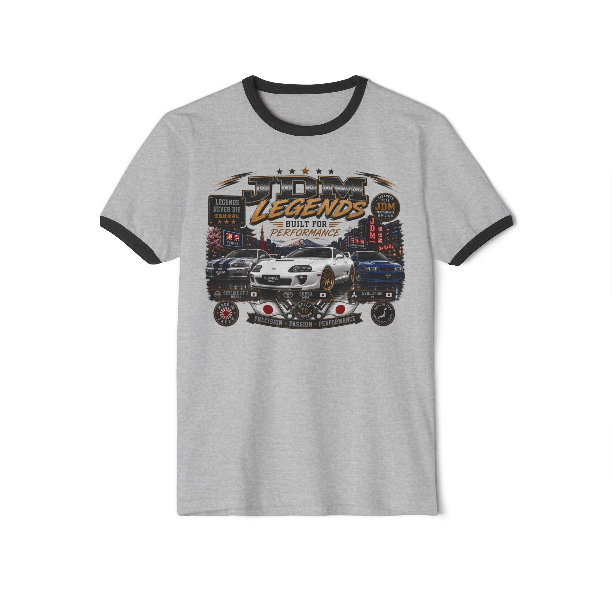 JDM Legends Toyota Supra MK4 Skyline GT-R Evo VI Vintage Graphic T-Shirt