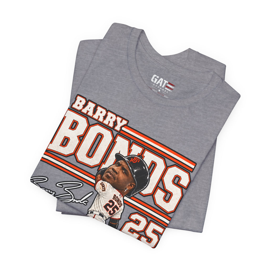 Barry Bonds Big Head Baseball Graphic Shirt – San Francisco #25 Fan Tee