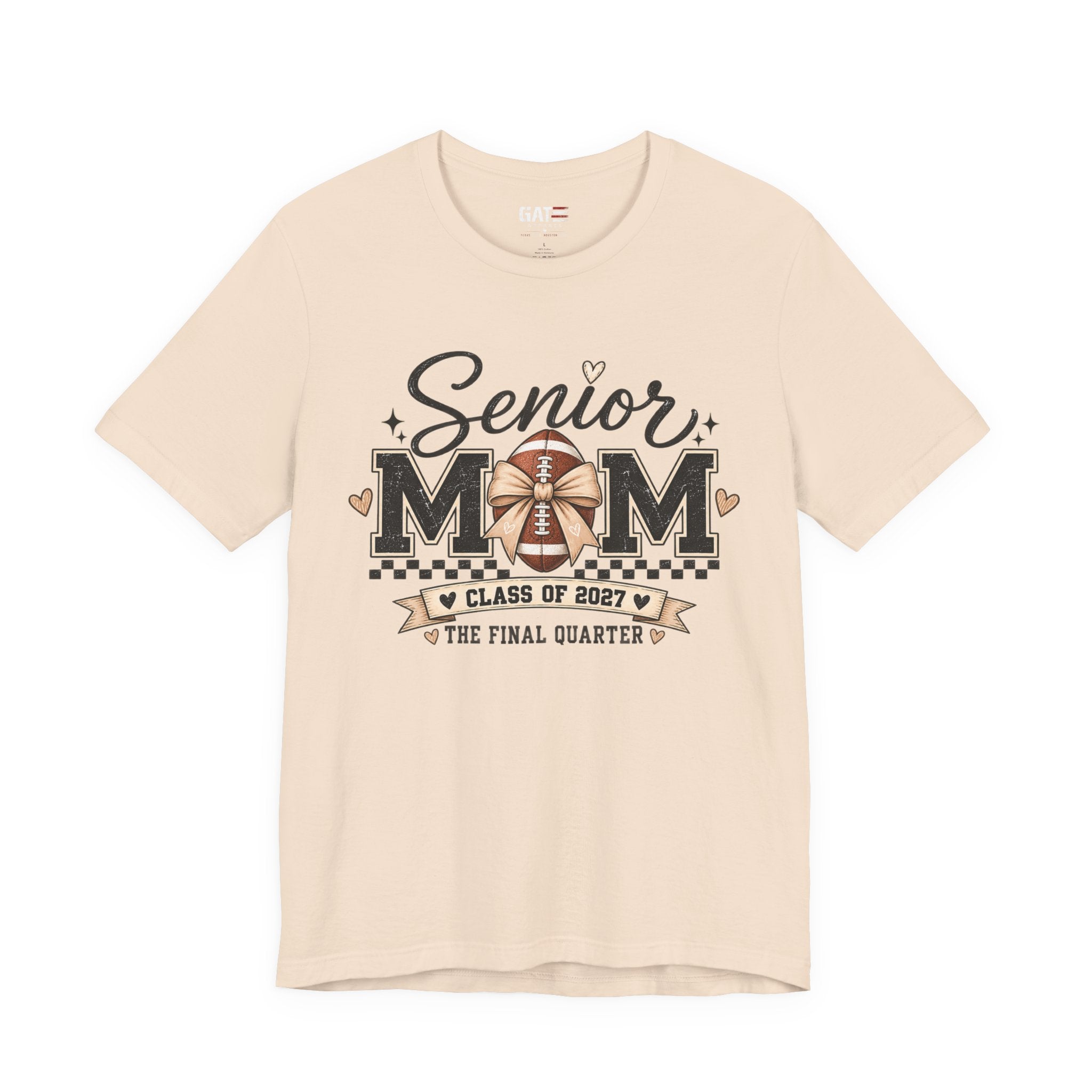 Senior Football Mom Shirt Class of 2027 Final Quarter Game Day T-Shirt