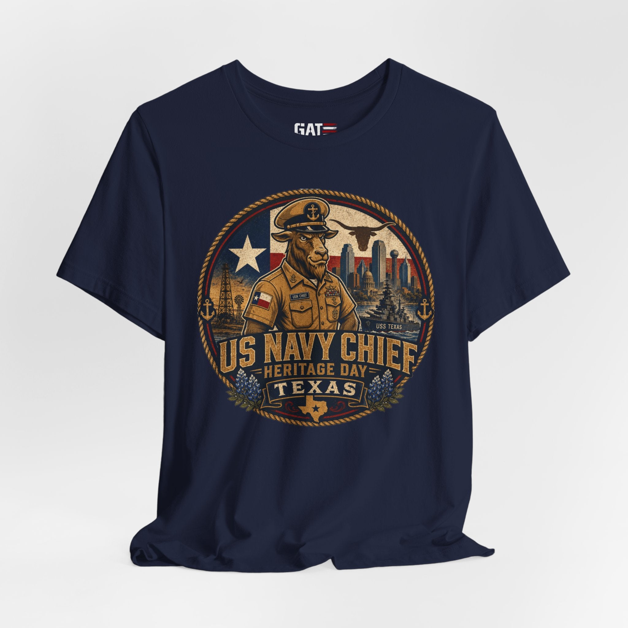 US Navy Chief Heritage Day Texas Shirt, Navy Chief Goat Shirt, Chief Petty Officer Gift, Military Pride Tee, Navy Veteran