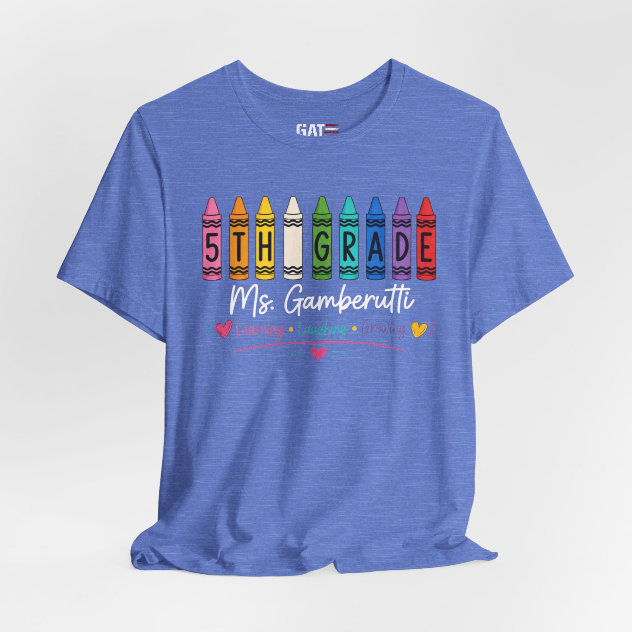Customize Grade Level and Name Teacher Crayon Shirt