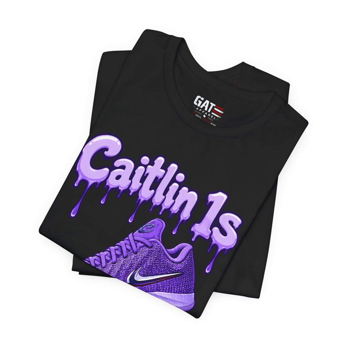 Caitlin Clark Caitlin 1s Purple Fade Paint Sneaker Shirt