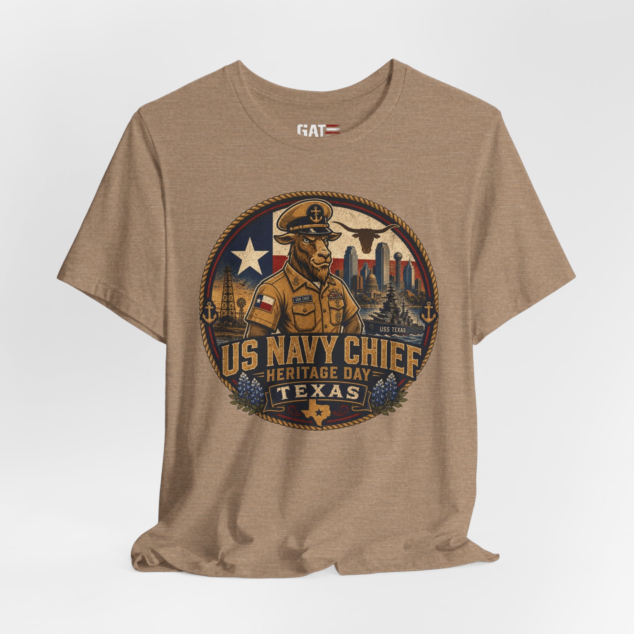 US Navy Chief Heritage Day Texas Shirt, Navy Chief Goat Shirt, Chief Petty Officer Gift, Military Pride Tee, Navy Veteran