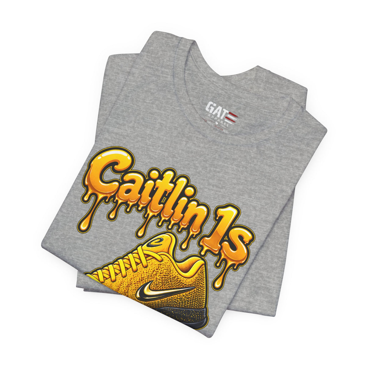 Caitlin Clark Caitlin 1s Iowa Yellow Paint Sneaker Shirt