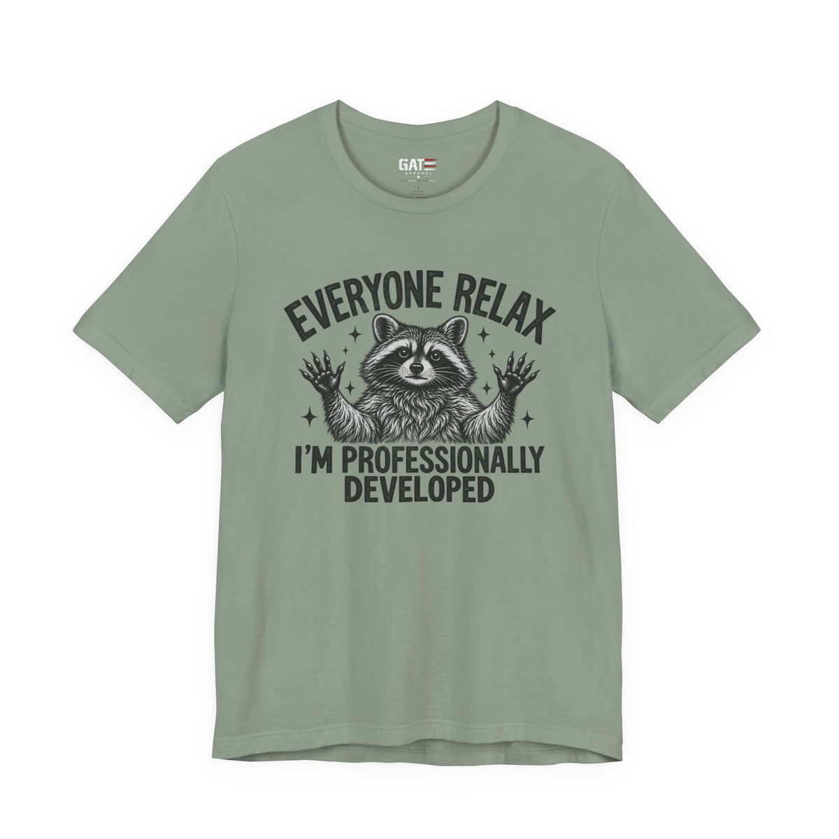 Funny Teacher Raccoon Shirt – I’m Professionally Developed – product photo
