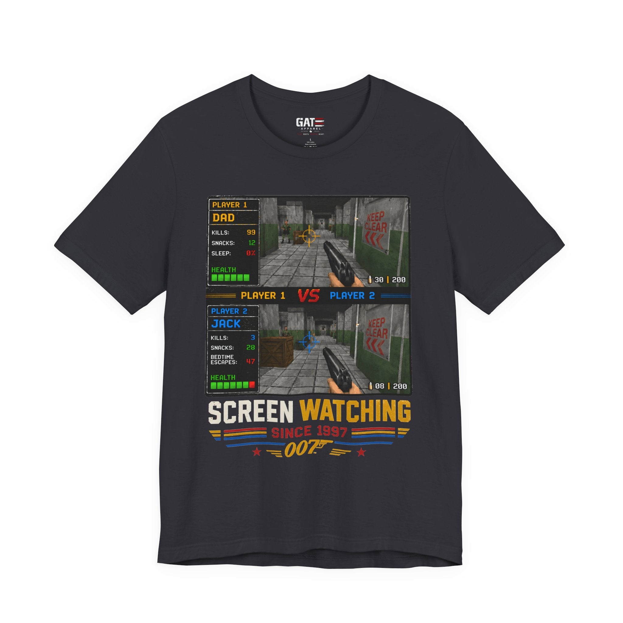 Personalized Gamer Shirt, Custom Gaming T Shirt, Retro Video Game Tee, Gamer Gift with Names, Old School Gaming Shirt, N64, Golden Eye