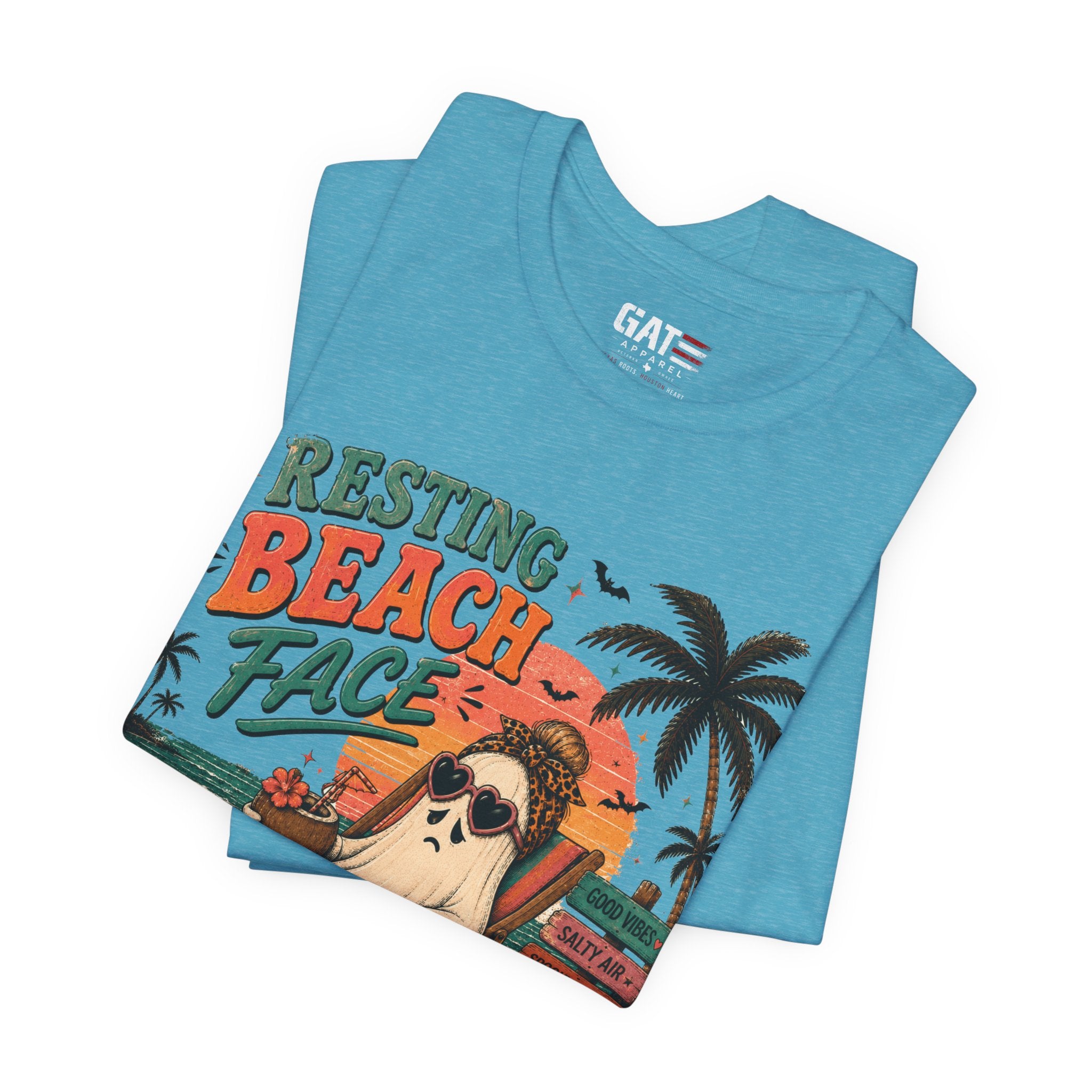 Summerween Shirt, Spooky Beach Shirt, Ghost Beach Tee, Halloween Beach Shirt, Coastal Halloween Tee, Tropical Ghost Shirt