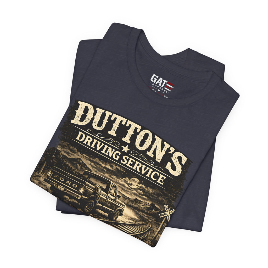 Dutton's Driving Service Shirt | Yellowstone Inspired VintageTee | Cowboy Ranch Graphic T-Shirt | Country Truck Shirt | Bella Canvas