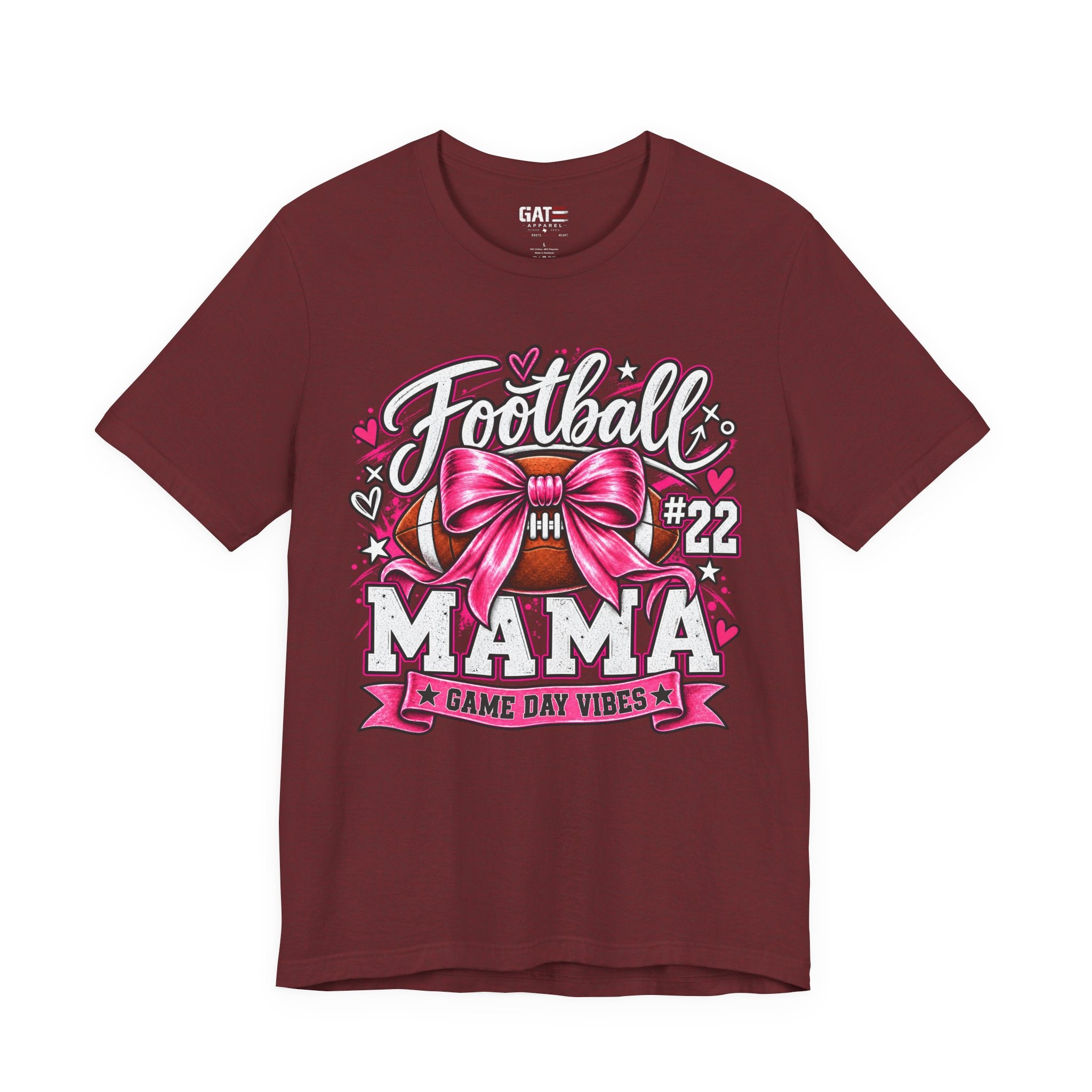 Football Mom Personalized Shirt Custom Player Name Number Helmet Game Day Tee