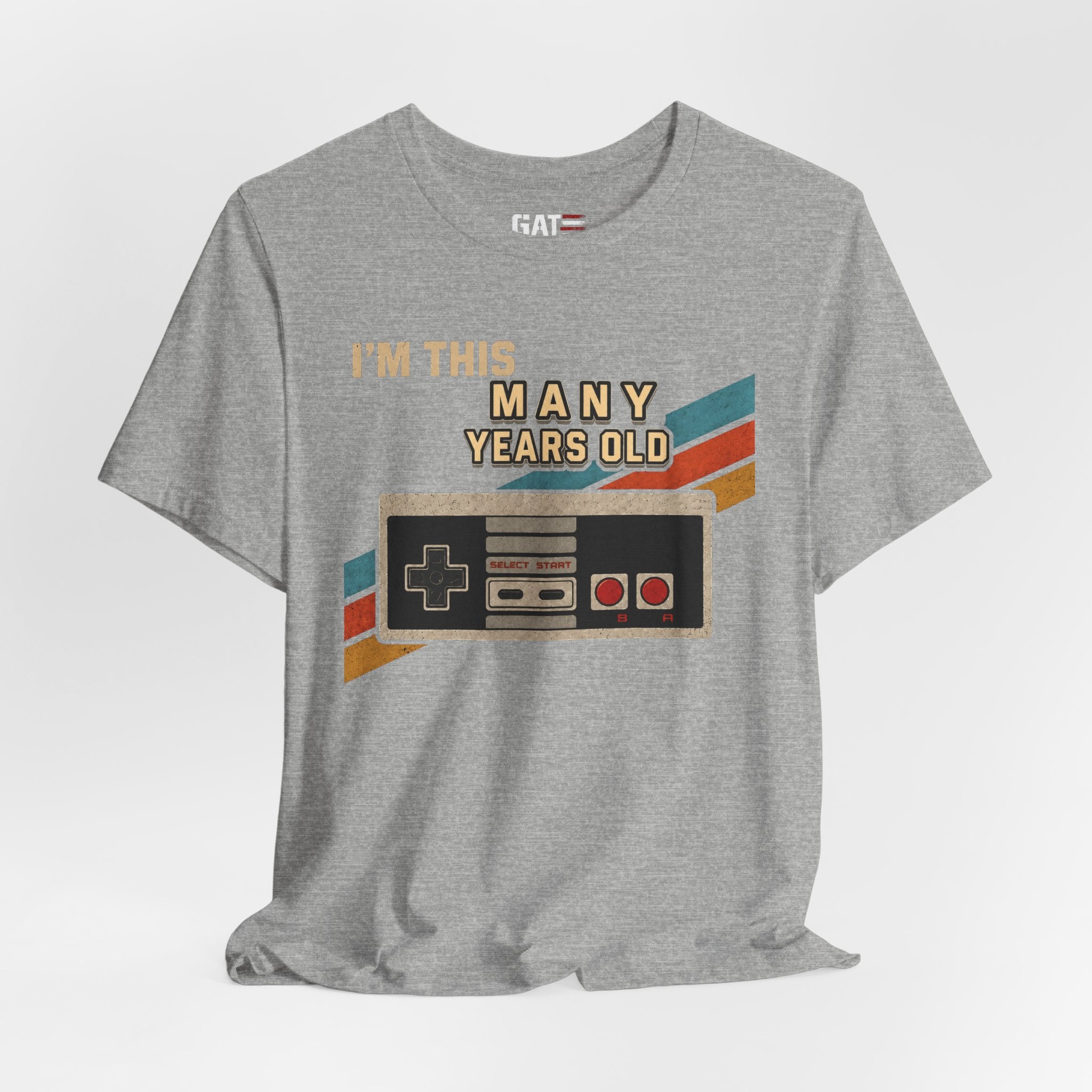 Retro Gaming Birthday Shirt, Gamer Gift for Men, I'm This Many Years Old Tee, 80s 90s Video Game Shirt, Classic Gamer Gift