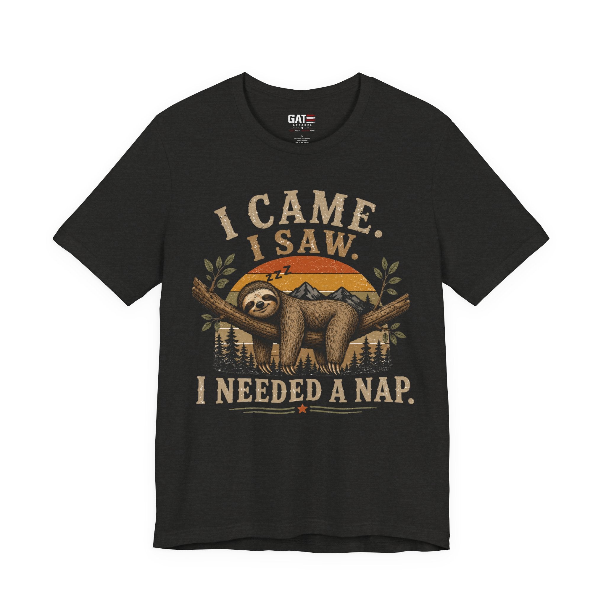 I Came I Saw I Needed a Nap Sloth T‑Shirt