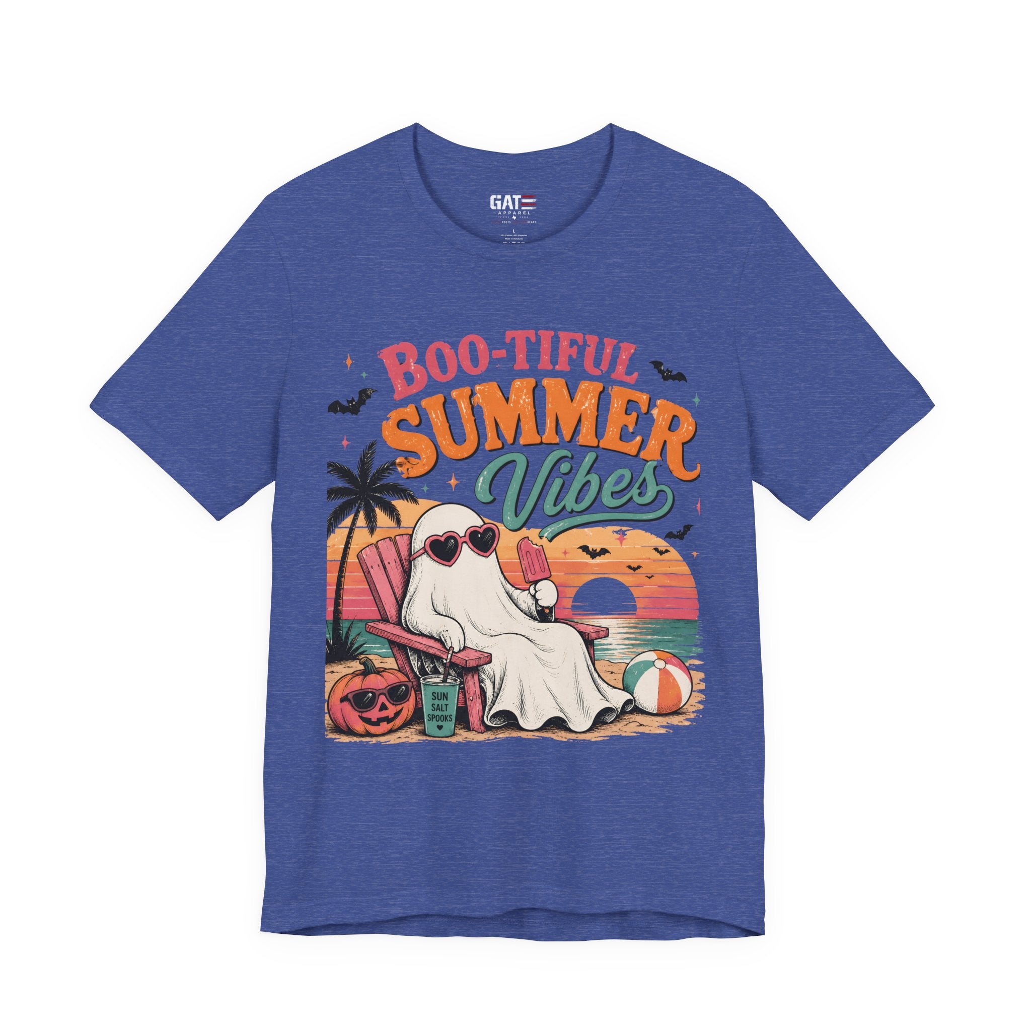 Summerween Shirt, Spooky Beach Shirt, Ghost Beach Tee, Halloween Beach Shirt, Coastal Halloween Tee, Tropical Ghost Shirt