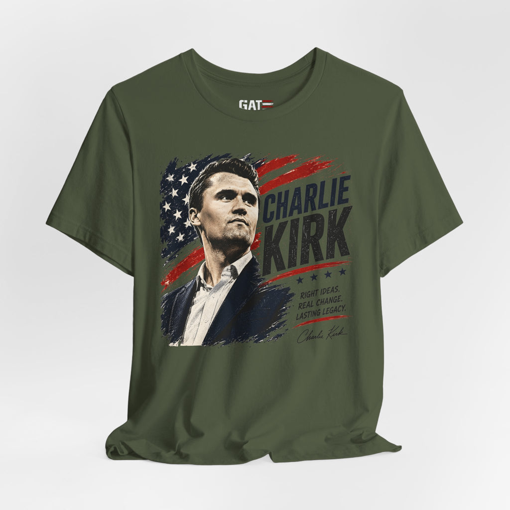 Charlie Kirk Shirt Conservative Patriotic T Shirt Republican American Flag Tee USA Freedom Gift Political Apparel