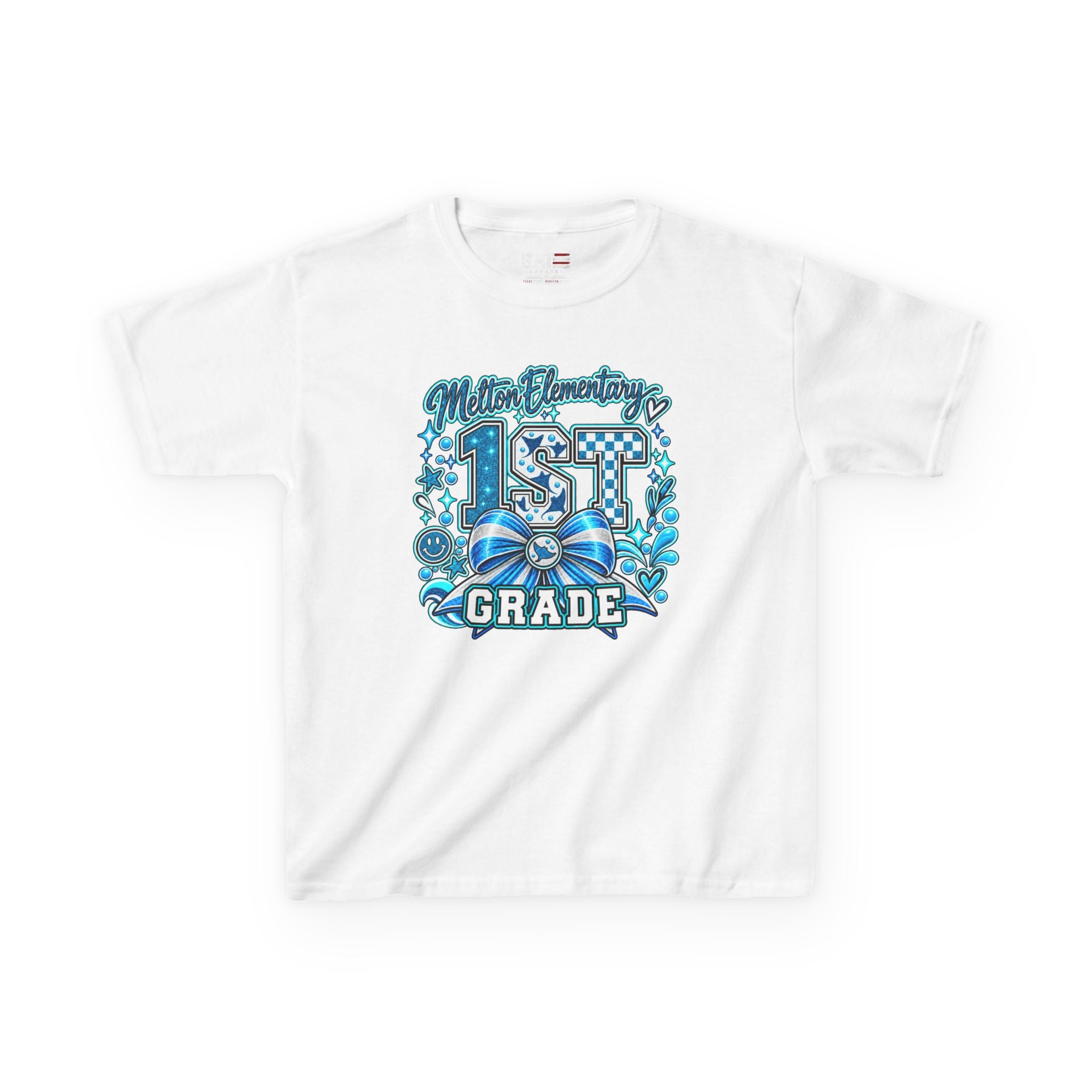 Melton 1st Grade Kids T‑Shirt — Ribbon Design