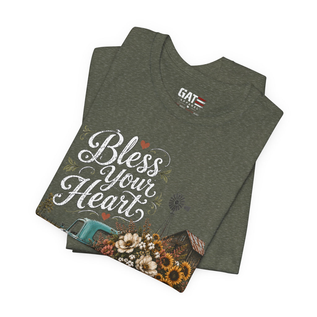 Funny Southern Shirt, Bless Your Heart Tee, Southern Humor Graphic Tee, Magnolia Floral Shirt, Country Girl Gift, Farmhouse Style Tee