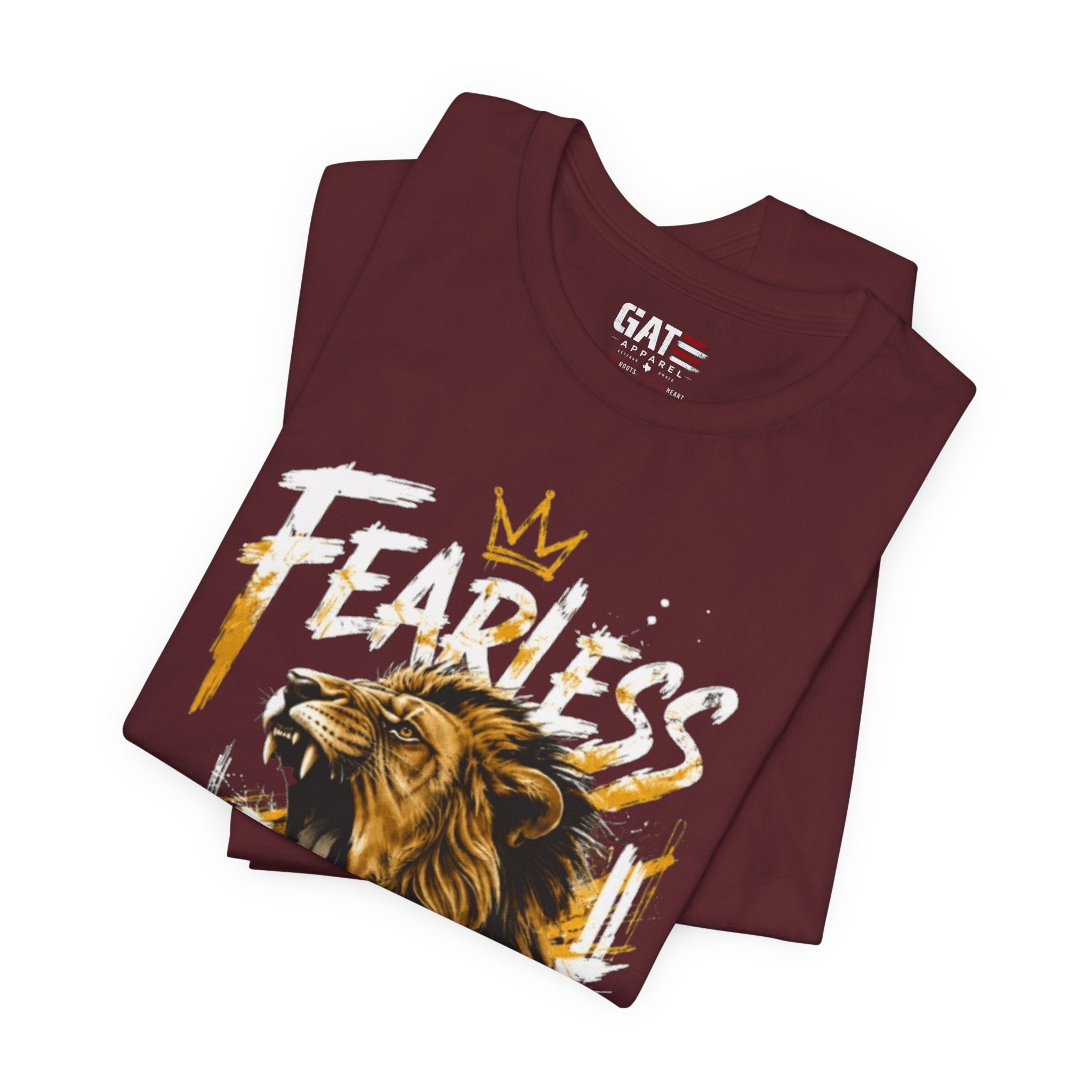 Fearless Lion Tee — Inspirational Graphic T-Shirt