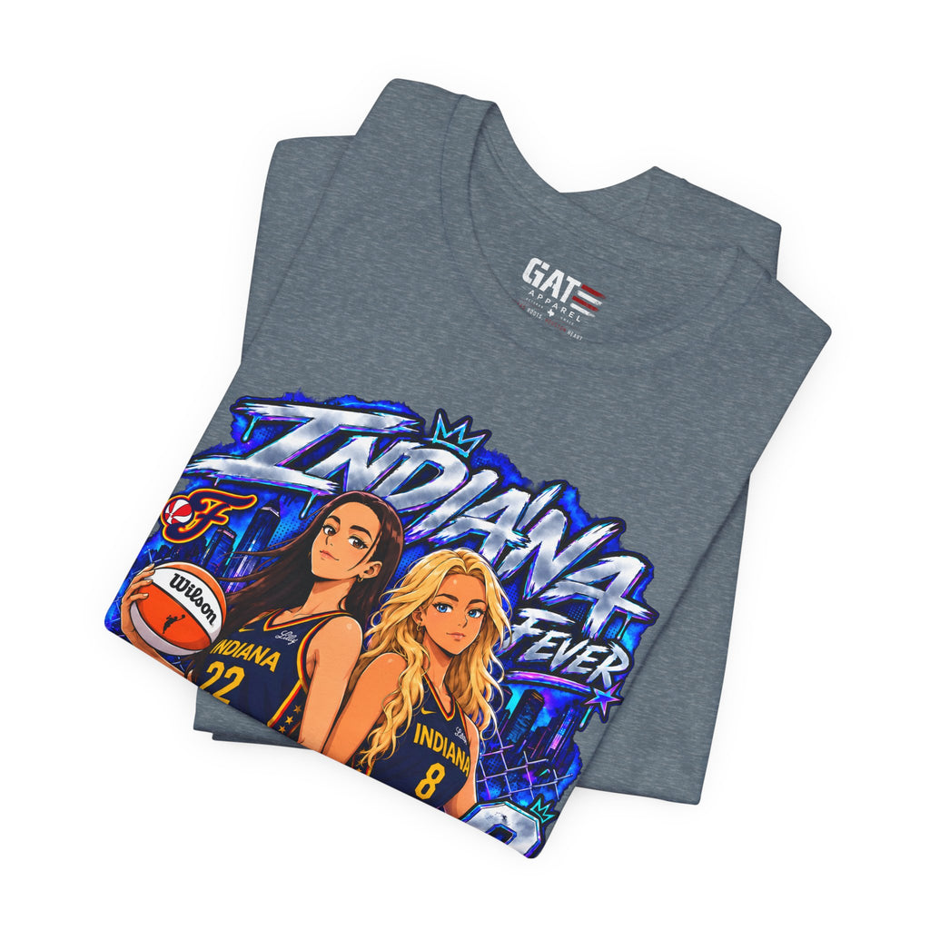 Caitlin Clark Sophie Cunningham Indiana Fever Anime Shirt WNBA Basketball Tee