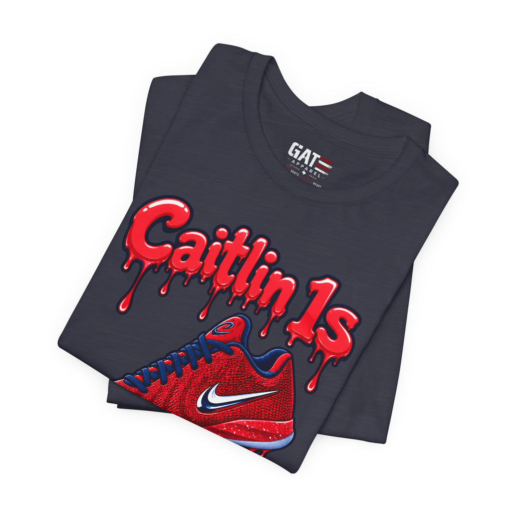 Caitlin Clark Caitlin 1s USA Reds Paint Sneaker Shirt