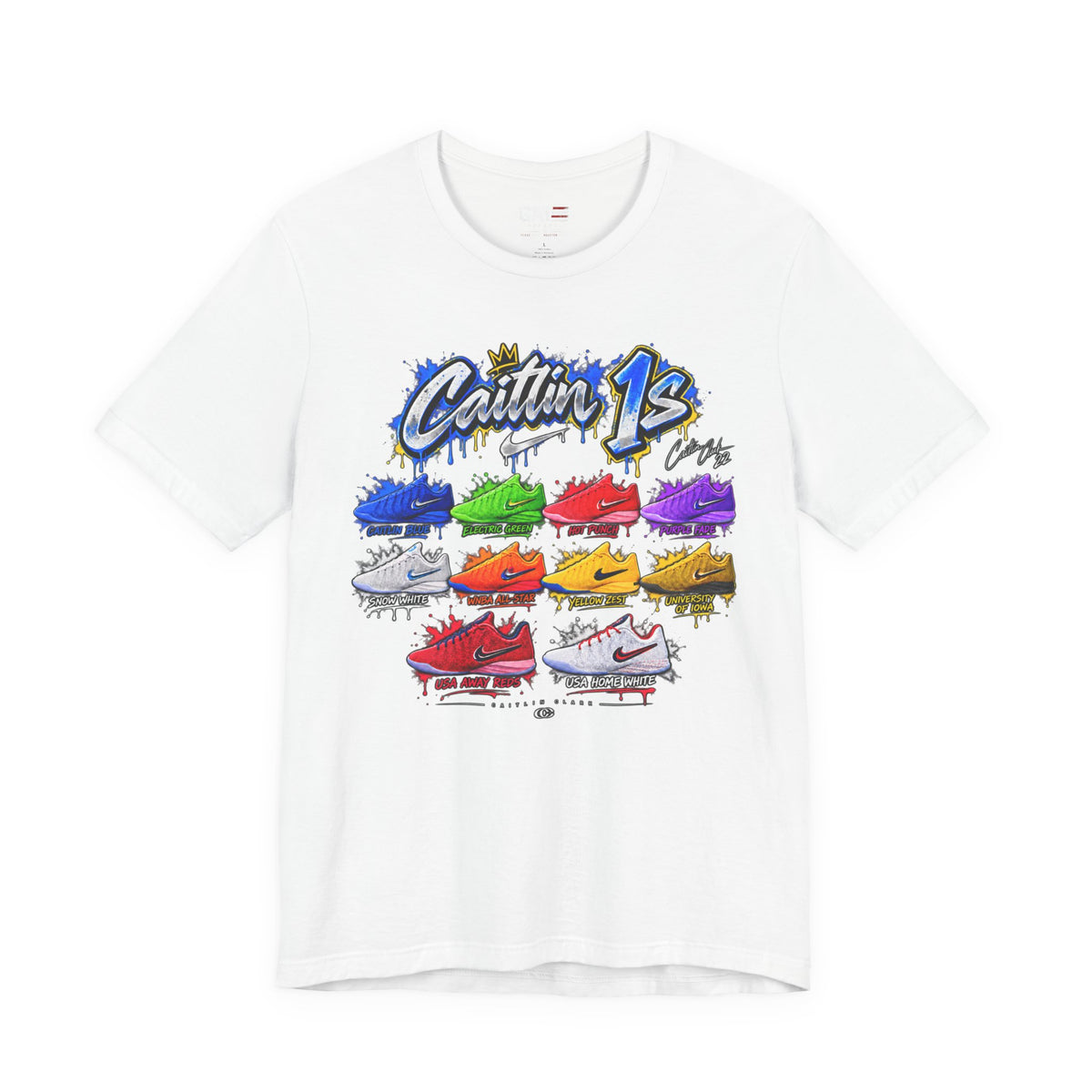 Caitlin Clark Caitlin 1s Sneaker Shirt | Indiana Fever Tee