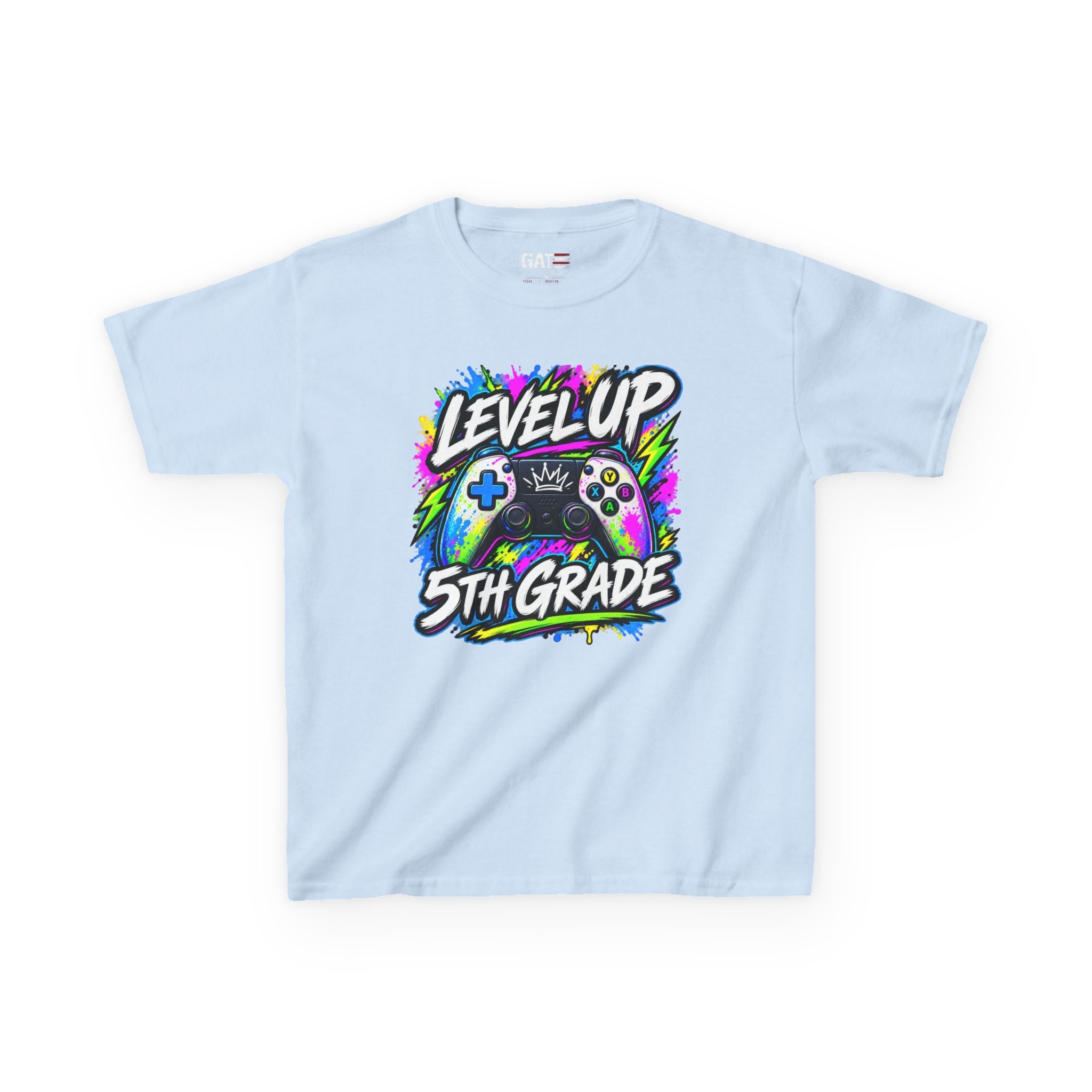 Personalized Grade Level Gamer Shirt – Level Up Kindergarten to 5th Grade Kids Tee
