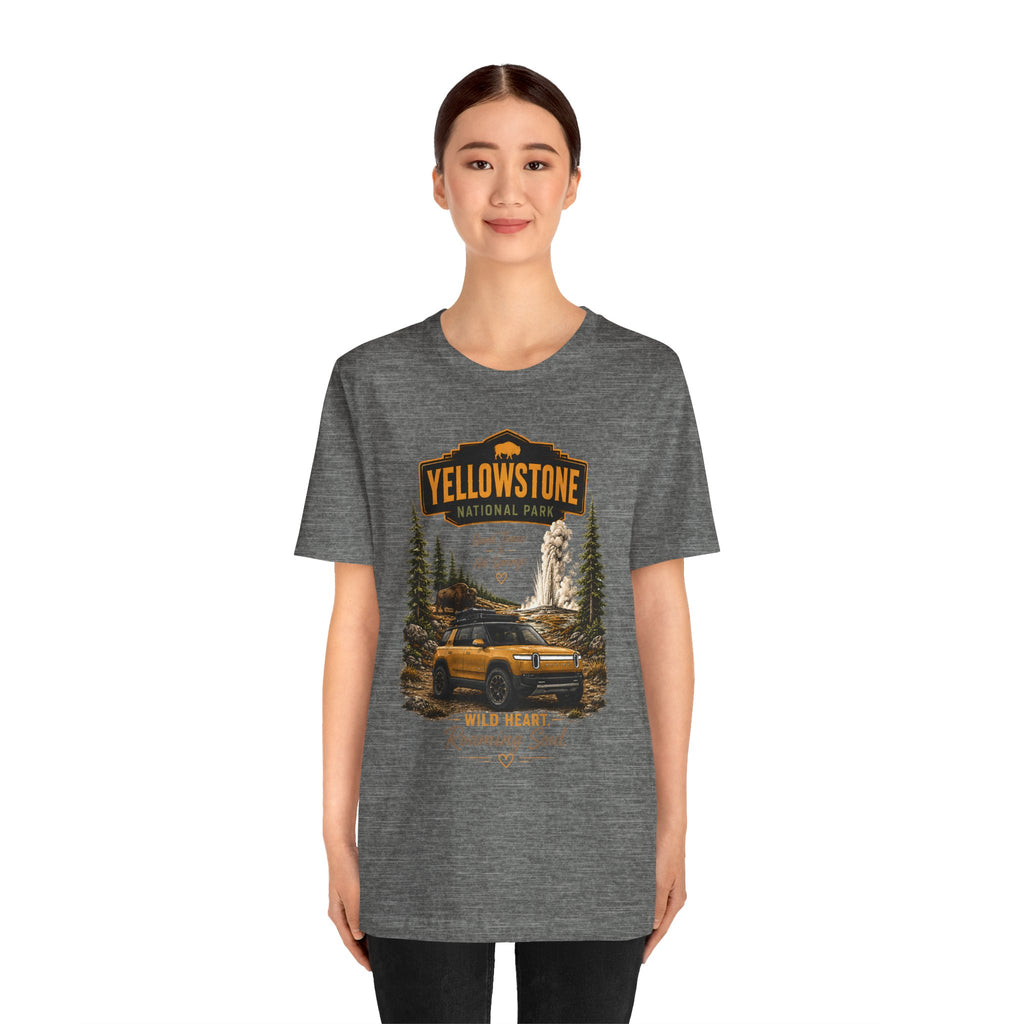 Yellowstone National Park Tee — "Wild Heart Roaming Soul" Adventure T‑Shirt
