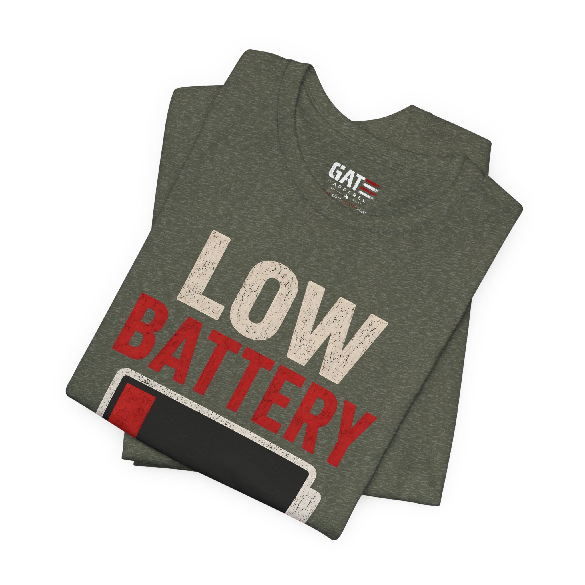 Low Battery Dad of 3 Kids Shirt, Funny Tired Dad Tee, Father of Four Gift, Parenting Humor Shirt, Exhausted Dad Graphic Tee