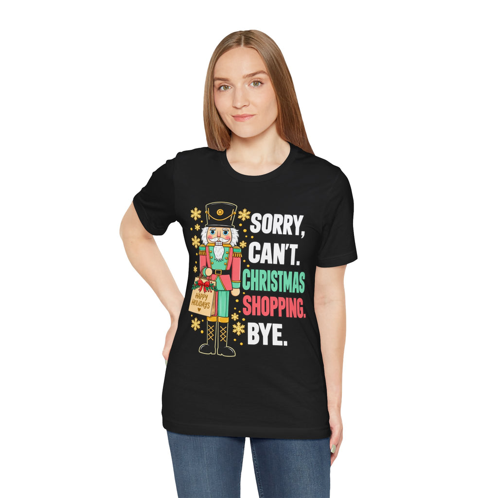 Christmas shopping nutcracker graphic T-shirt with humorous holiday design - product image 18