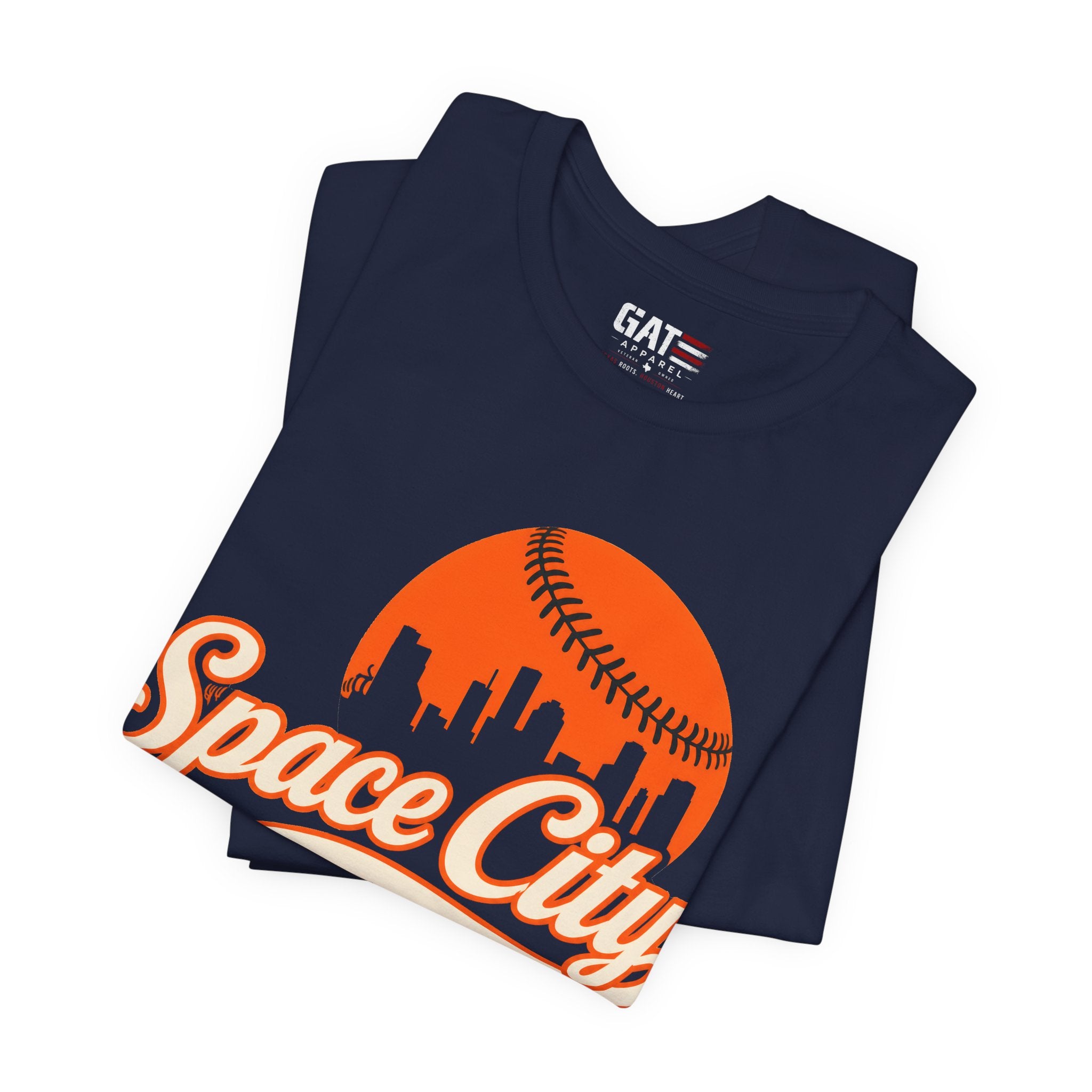 Space City Houston Baseball Team Shirt Vintage Skyline