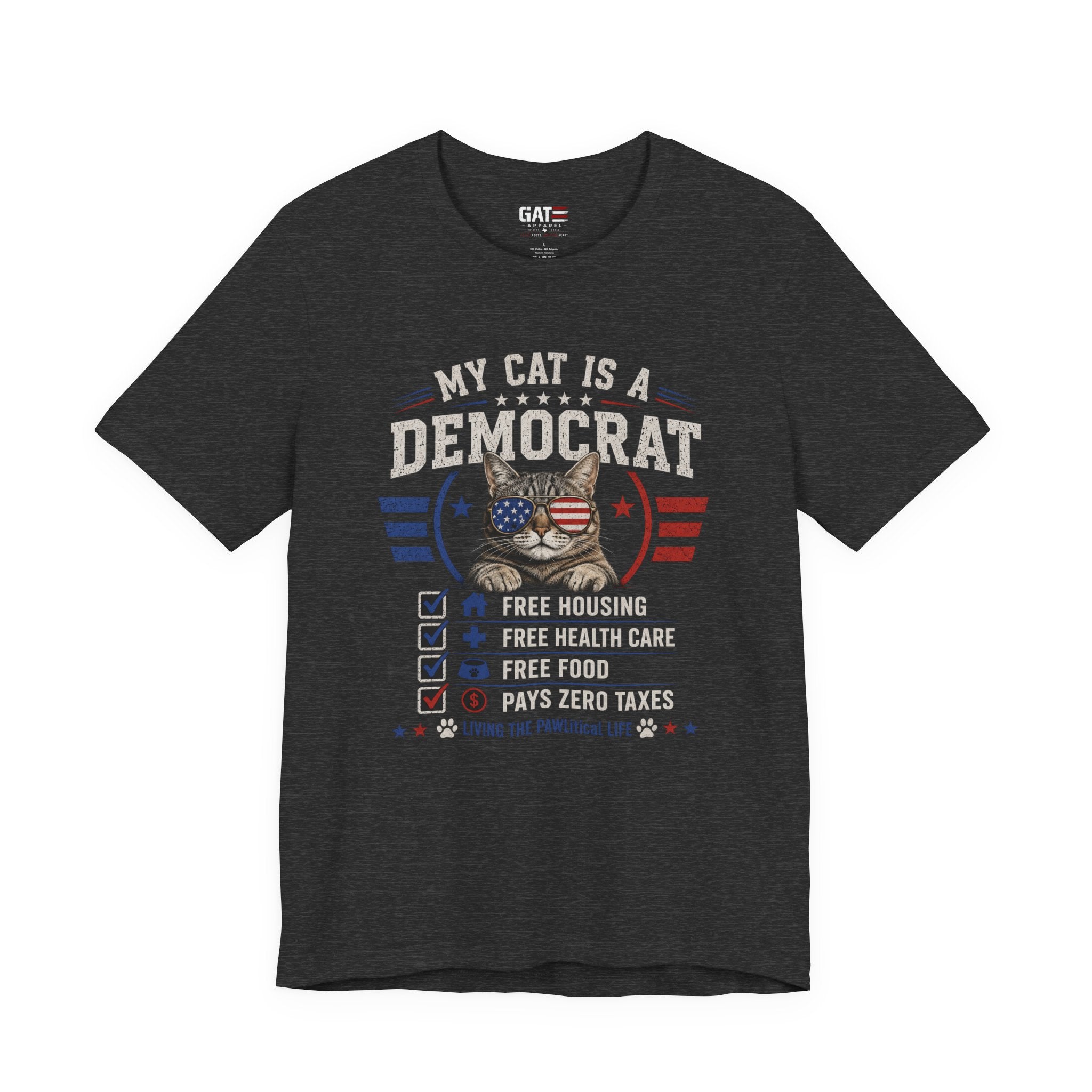 Funny Cat Lover Shirt, Political Humor Tee, Cat Mom Gift, Cat Dad Shirt, Patriotic Cat Lover Gift, Election Humor Tee