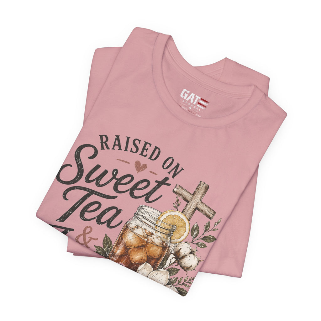 Southern Christian Shirt, Faith Graphic Tee, Sweet Tea Lover Shirt, Country Living Tee, Rustic Farmhouse Gift, Southern Mom Tee