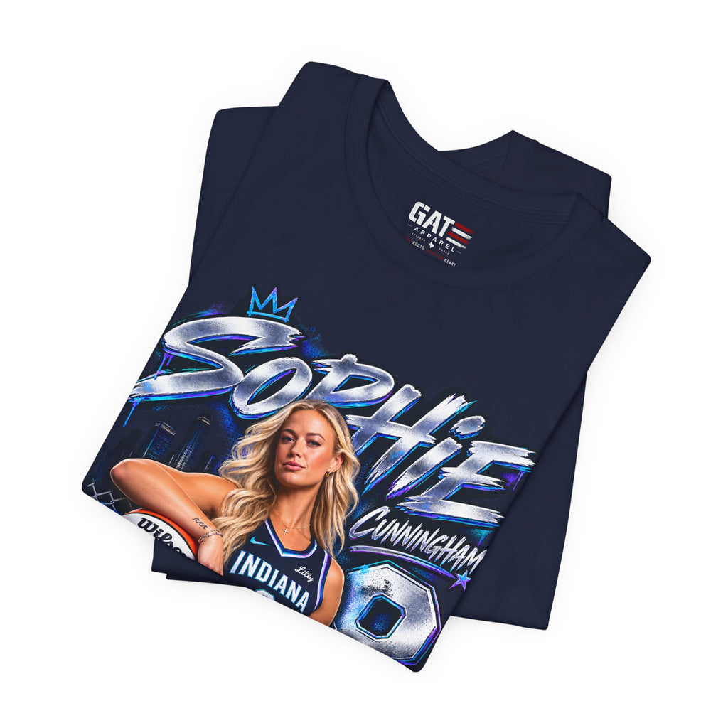 Sophie Cunningham Indiana Fever WNBA Basketball Graphic T Shirt Women's Fan Tee